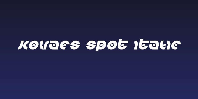Kovacs Spot Italic Social Header