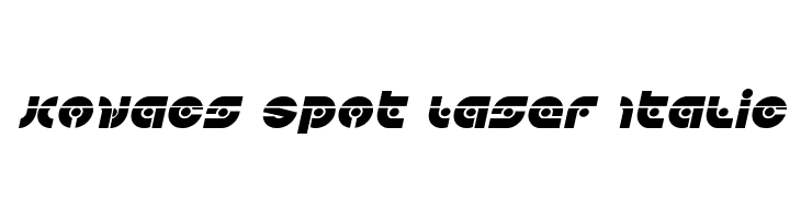 Kovacs Spot Laser Italic  Frei Schriftart Herunterladen