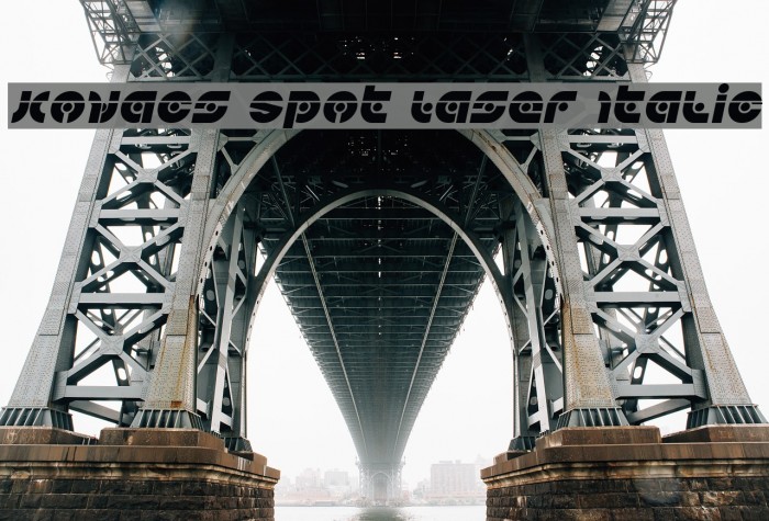 Kovacs Spot Laser Italic Font examples