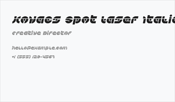 Kovacs Spot Laser Italic Business Card