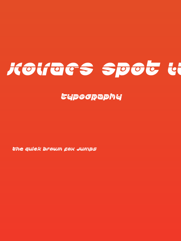 Kovacs Spot Laser Italic Poster