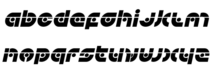 Kovacs Spot Laser Italic Font LOWERCASE