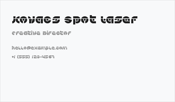 Kovacs Spot Laser Business Card