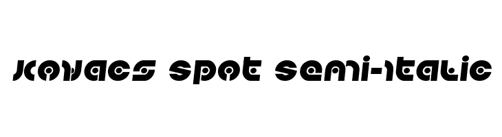 Kovacs Spot Semi-Italic  免费字体下载