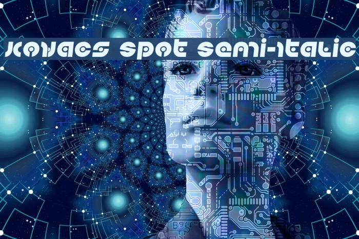 Kovacs Spot Semi-Italic Font examples