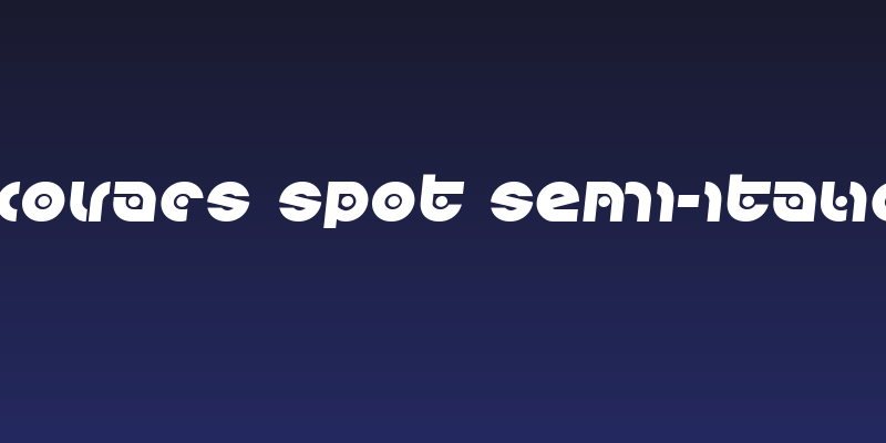 Kovacs Spot Semi-Italic Social Header