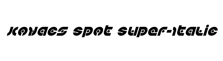 Kovacs Spot Super-Italic  नि: शुल्क फ़ॉन्ट्स डाउनलोड
