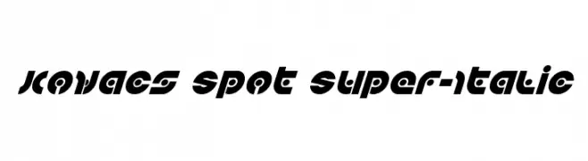 Kovacs Spot Super-Italic  नि: शुल्क फ़ॉन्ट्स डाउनलोड