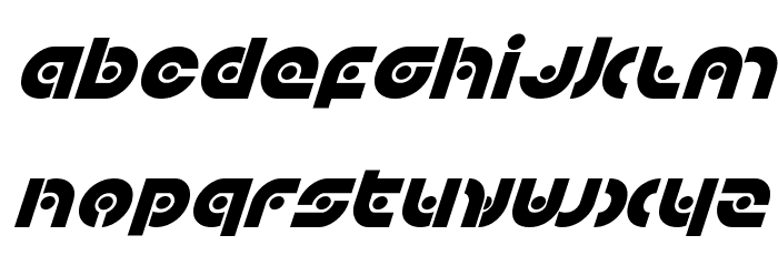 Kovacs Spot Super-Italic Font LOWERCASE