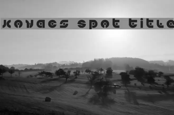 Kovacs Spot Title Font examples
