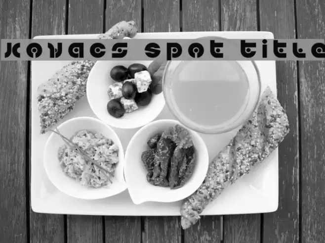 Kovacs Spot Title Font examples