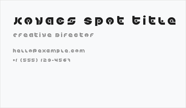 Kovacs Spot Title Business Card