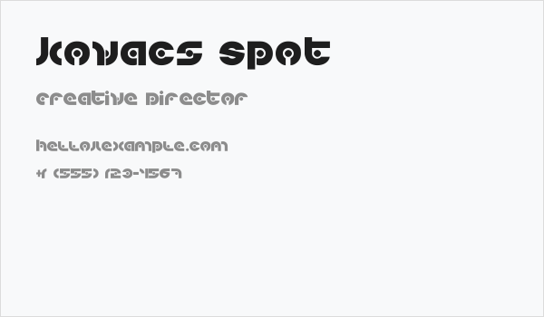 Kovacs Spot Business Card