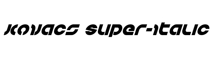 Kovacs Super-Italic  font caratteri gratis