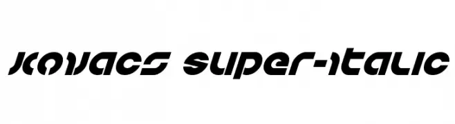 Kovacs Super-Italic  フリーフォントのダウンロード