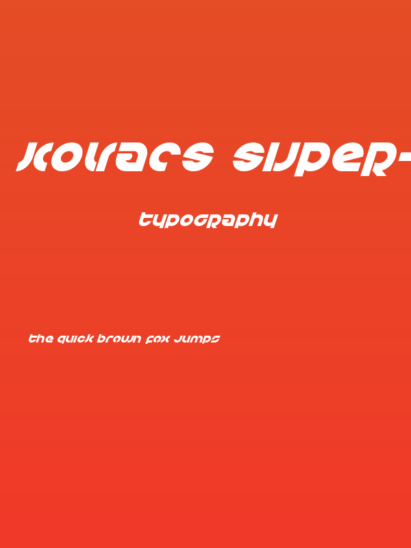Kovacs Super-Italic Poster