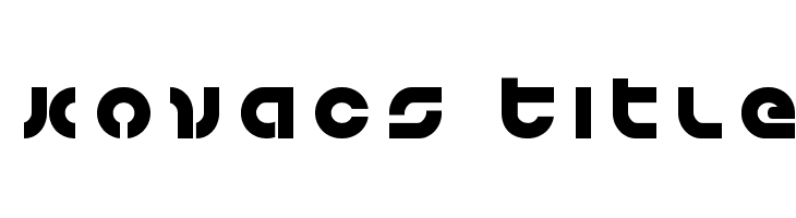 Kovacs Title  免费字体下载