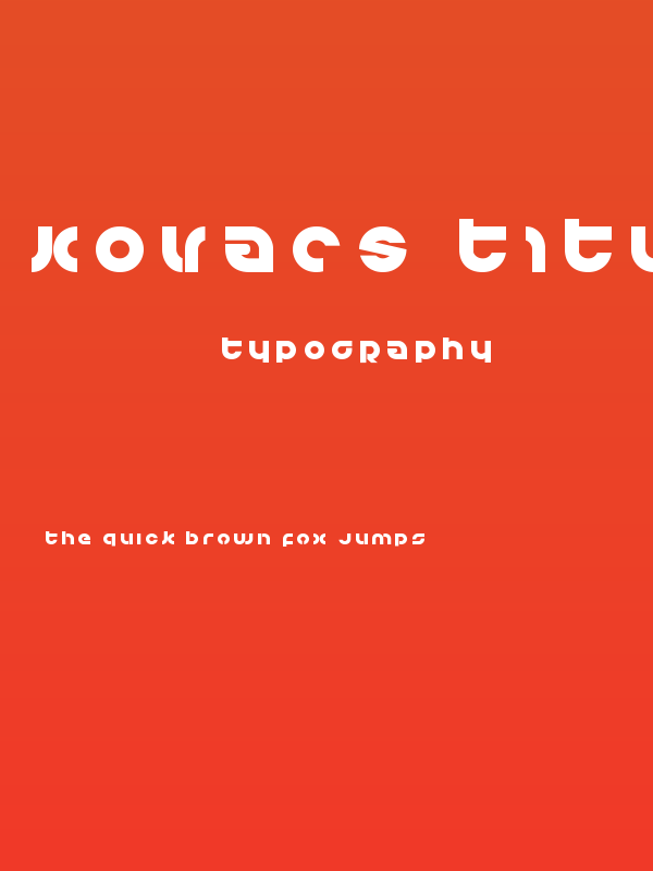 Kovacs Title Poster