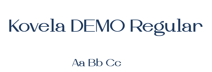 Kovela DEMO Regular Font Preview