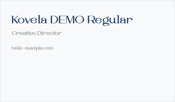 Kovela DEMO Regular Business Card