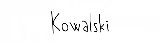 Kowalski  font caratteri gratis