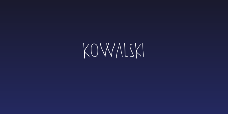 Kowalski Social Header