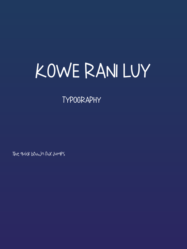 Kowe Rani Luy Poster