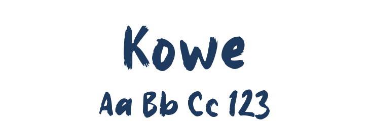 Kowe Font Preview
