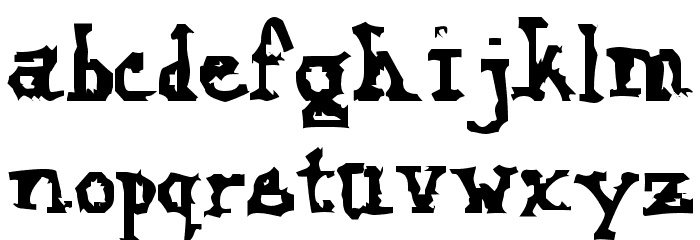 Kozmic Jagged Hands Font LOWERCASE