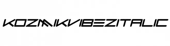 Kozmik Vibez Italic  les polices de caractères gratuit tlcharger