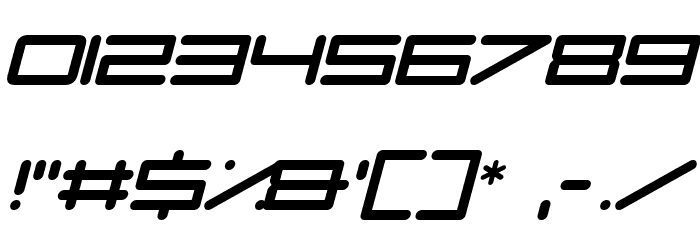 Kozmik Vibez Italic Font OTHER CHARS