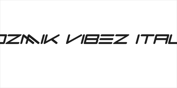 Kozmik Vibez Italic Logo