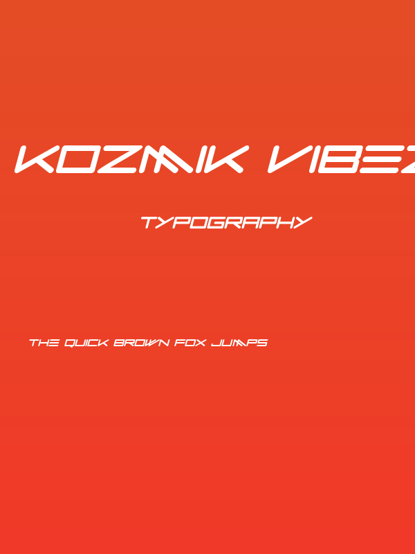 Kozmik Vibez Italic Poster