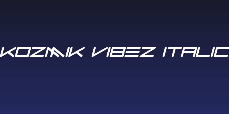 Kozmik Vibez Italic Social Header