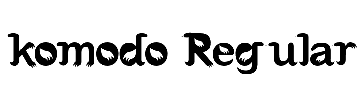 komodo Regular  font caratteri gratis