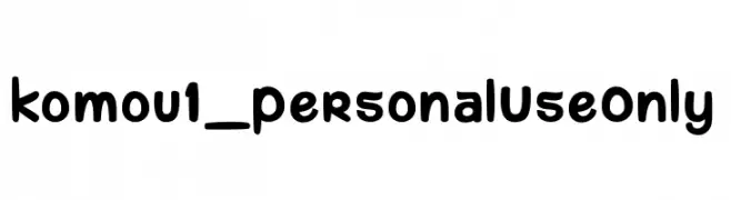 komou 1_PersonalUseOnly  नि: शुल्क फ़ॉन्ट्स डाउनलोड