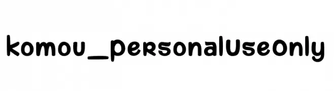 komou_PersonalUseOnly  Free Fonts Download