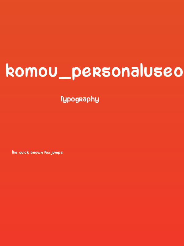 komou_PersonalUseOnly Poster