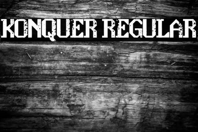 konquer Regular Font examples