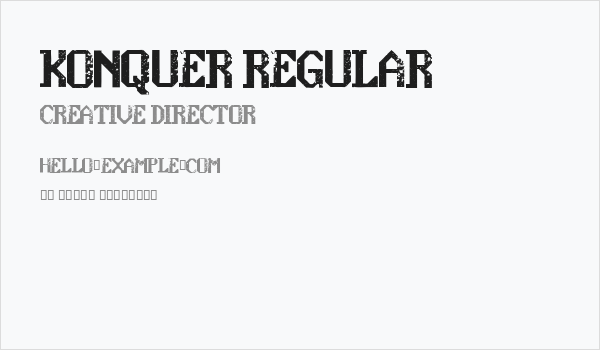 konquer Regular Business Card
