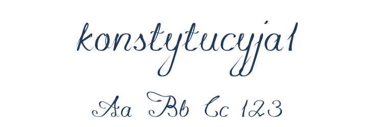 konstytucyja1 Font Preview
