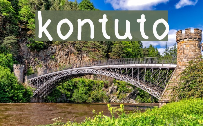 kontuto Font examples
