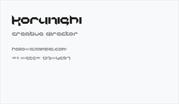 korunishi Business Card