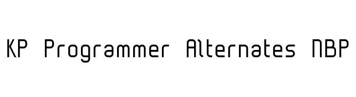 KP Programmer Alternates NBP  font caratteri gratis