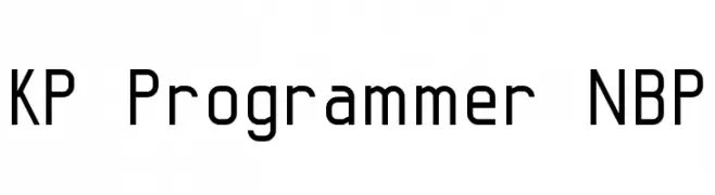 KP Programmer NBP  font caratteri gratis