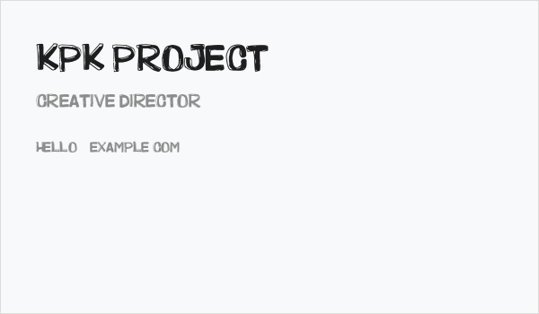 KPK Project Business Card