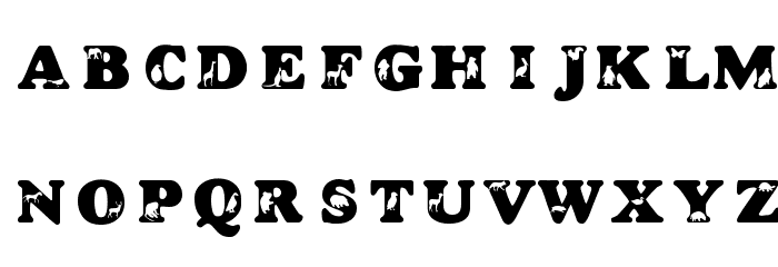 KR A Day At The Zoo Font LOWERCASE