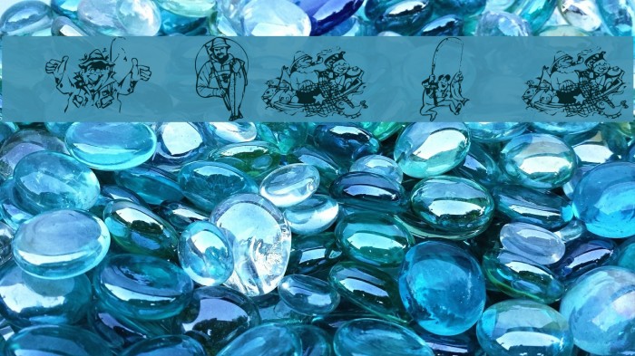 KR A Fishing We Go Font examples