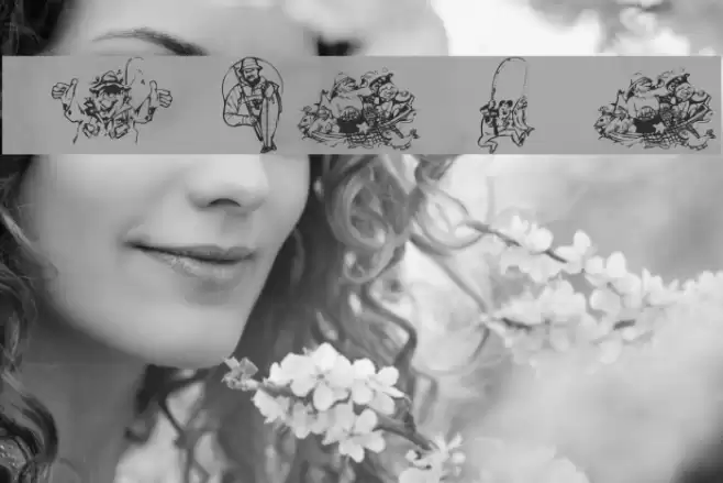 KR A Fishing We Go Font examples