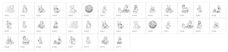 KR Adorable Teddies Character Map